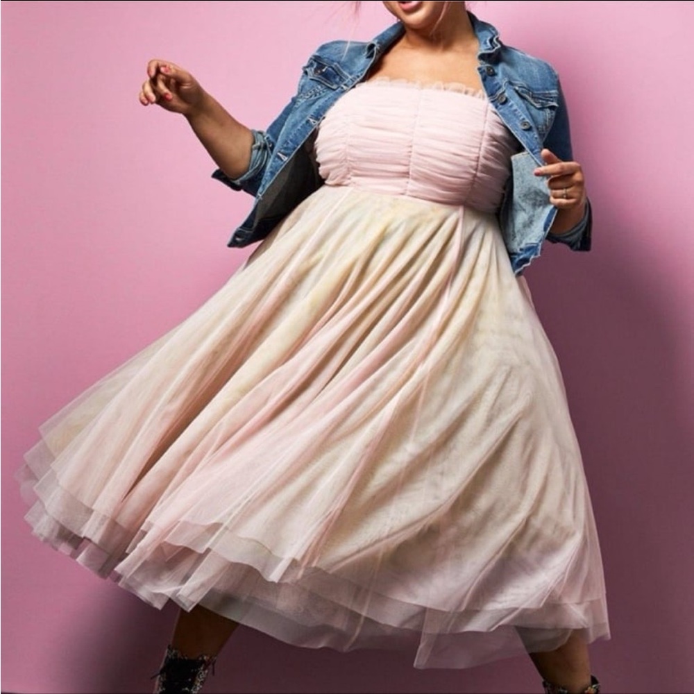 Betsey Johnson Cream Strapless Sundress Prom